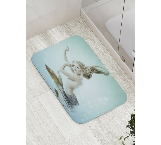 Коврик противоскользящий JoyArty "Красота русалки" для ванной, сауны, бассейна, bath_9106