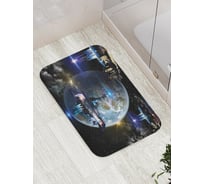 Коврик противоскользящий JoyArty "Космические станции" для ванной, сауны, бассейна, bath_19451