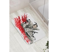 Коврик противоскользящий JoyArty "Самурайская кровь" для ванной, сауны, бассейна, bath_18264