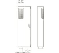 Лейка для душа, 1 режим Paini хром 81CR155