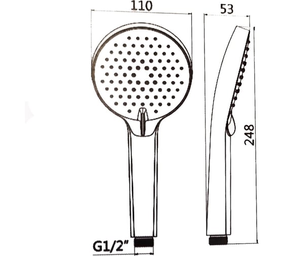 Душевая лейка Paini TRCR155F3D110BY Torino 110 мм, 3 режима, хром 61729