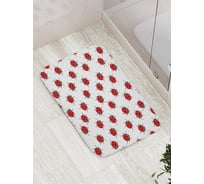 Коврик противоскользящий JoyArty "Узор с божьими коровками" для ванной, сауны, бассейна, bath_16754