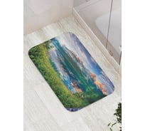 Коврик противоскользящий JoyArty "К горной реке за цветами" для ванной, сауны, бассейна, bath_15311