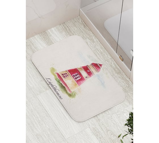 Коврик противоскользящий JoyArty "Красочный маяк" для ванной, сауны, бассейна, bath_16349 1
