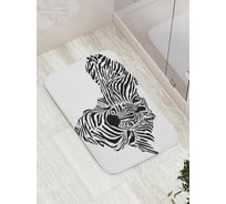 Коврик противоскользящий JoyArty "Зебра на узоре" для ванной, сауны, бассейна, bath_15373