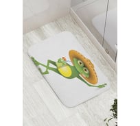 Коврик противоскользящий JoyArty "Лягушонок в сомбреро" для ванной, сауны, бассейна, bath_9553