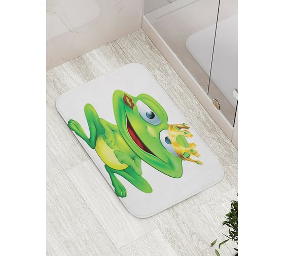 Коврик противоскользящий JoyArty "Зацелованная лягушка" для ванной, сауны, бассейна, bath_15262 1
