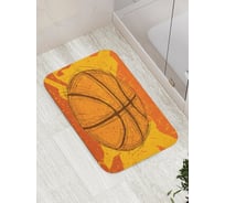 Коврик противоскользящий JoyArty "Баскетбольный мяч" для ванной, сауны, бассейна, bath_3519