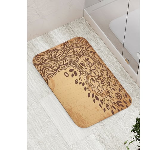Коврик противоскользящий JoyArty "Расписанное дерево" для ванной, сауны, бассейна, bath_16037 1