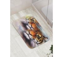 Коврик противоскользящий JoyArty "Иллюзорные тигры" для ванной, сауны, бассейна, bath_16492