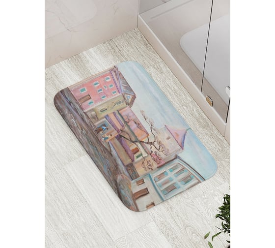 Коврик противоскользящий JoyArty "Неожиданная встреча" для ванной, сауны, бассейна, bath_17257
