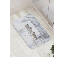 Коврик противоскользящий JoyArty "Снежные волки" для ванной, сауны, бассейна, bath_18884