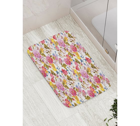 Коврик противоскользящий JoyArty "Цветастые переплетения" для ванной, сауны, бассейна, bath_71211 1
