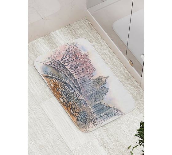 Коврик противоскользящий JoyArty "Умиротворенная улица" для ванной, сауны, бассейна, bath_17471