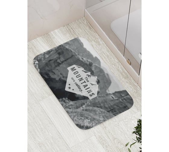 Коврик противоскользящий JoyArty "Горы зовут" для ванной, сауны, бассейна, bath_41747 1