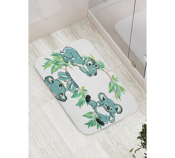 Коврик противоскользящий JoyArty "Веселые коалы" для ванной, сауны, бассейна, bath_18144 1
