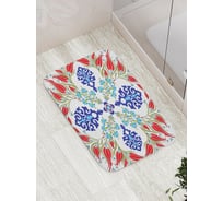 Коврик противоскользящий JoyArty "Рисование цветов" для ванной, сауны, бассейна, bath_17750