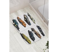 Коврик противоскользящий JoyArty "Ретро-автомобили" для ванной, сауны, бассейна, bath_17770