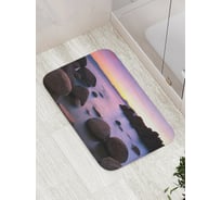 Коврик противоскользящий JoyArty "Круглые камни у реки" для ванной, сауны, бассейна, bath_18430