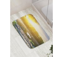 Коврик противоскользящий JoyArty "Лебедь на прогулке" для ванной, сауны, бассейна, bath_18486