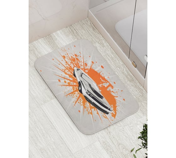 Коврик противоскользящий JoyArty "Маскл кар" для ванной, сауны, бассейна, bath_17772