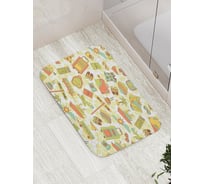 Коврик противоскользящий JoyArty "Готовность к путешествиям" для ванной, сауны, бассейна, bath_6608