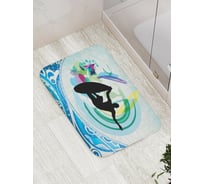 Коврик противоскользящий JoyArty "Вихрь серфингиста" для ванной, сауны, бассейна, bath_7629