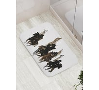 Коврик противоскользящий JoyArty "Войско самураев" для ванной, сауны, бассейна, bath_18285