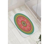 Коврик противоскользящий JoyArty "Этнический узор с черепами" для ванной, сауны, бассейна, bath_15271