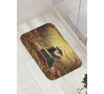 Коврик противоскользящий JoyArty "Дева читающая в лесу" для ванной, сауны, бассейна, bath_15384