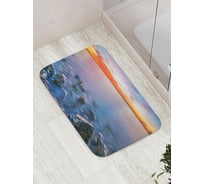 Коврик противоскользящий JoyArty "Камни выглядывают с моря" для ванной, сауны, бассейна, bath_15348