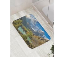 Коврик противоскользящий JoyArty "Дымные горы за лесом" для ванной, сауны, бассейна, bath_15205