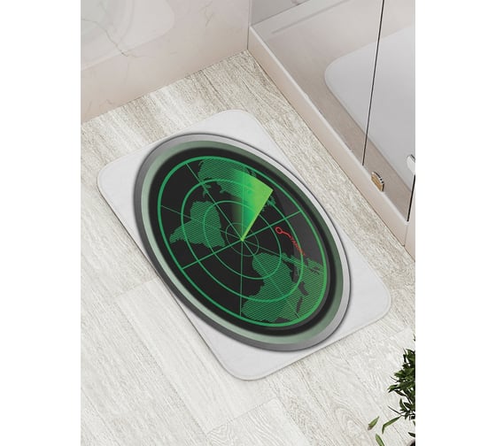 Коврик противоскользящий JoyArty "Цель на карте" для ванной, сауны, бассейна, bath_15625