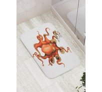 Коврик противоскользящий JoyArty "Осьминог поймал корабль" для ванной, сауны, бассейна, bath_15084