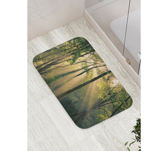 Коврик противоскользящий JoyArty "Лесное волшебство" для ванной, сауны, бассейна, bath_15218