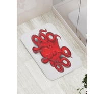 Коврик противоскользящий JoyArty "Позирующий осьминог" для ванной, сауны, бассейна, bath_15036