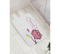 Коврик противоскользящий JoyArty "Узорчатая сова" для ванной, сауны, бассейна, bath_15679