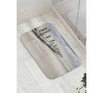 Коврик противоскользящий JoyArty "Деревянный причал на побережье" для ванной, сауны, бассейна, bath_32437