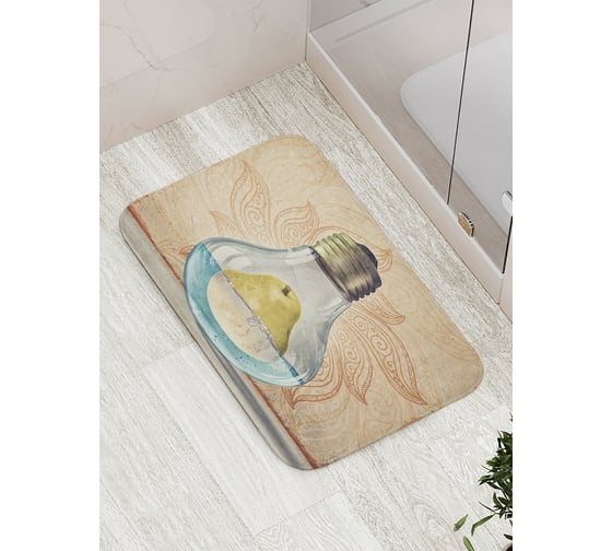 Коврик противоскользящий JoyArty "Лампочка с грушей" для ванной, сауны, бассейна, bath_7465 1