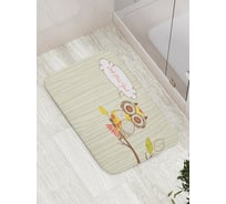 Коврик противоскользящий JoyArty "Удивленная сова" для ванной, сауны, бассейна, bath_3816