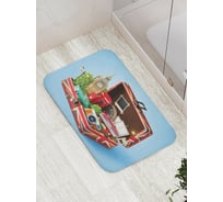 Коврик противоскользящий JoyArty "Британский чемодан с достопримечательностями" для ванной, сауны, бассейна, bath_4844