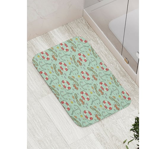 Коврик противоскользящий JoyArty "Морская текстура" для ванной, сауны, бассейна, bath_12515 1