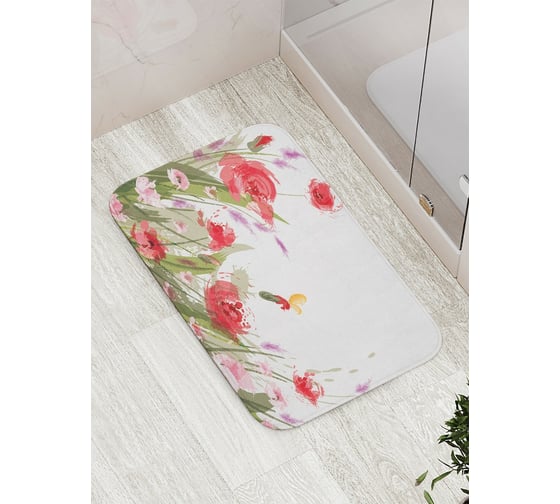 Коврик противоскользящий JoyArty "Краски цветов" для ванной, сауны, бассейна, bath_4455 1