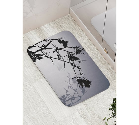 Коврик противоскользящий JoyArty "Цветы разлуки" для ванной, сауны, бассейна, bath_4386 1