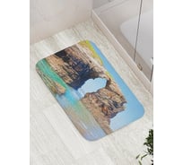 Коврик противоскользящий JoyArty "Скальная арка на море" для ванной, сауны, бассейна, bath_15342