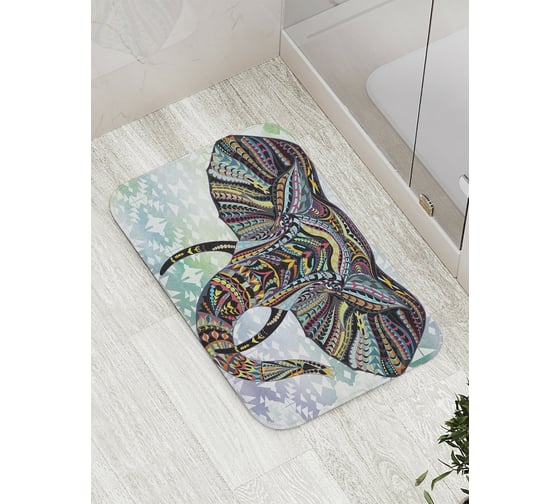 Коврик противоскользящий JoyArty "Слоновое видение" для ванной, сауны, бассейна, bath_8156 1
