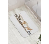 Коврик противоскользящий JoyArty "Дикие африканские звери" для ванной, сауны, бассейна, bath_15370