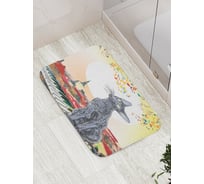 Коврик противоскользящий JoyArty "Солнечный кот радуется музыке" для ванной, сауны, бассейна, bath_15853