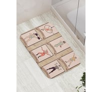 Коврик противоскользящий JoyArty "Цирковые персонажи" для ванной, сауны, бассейна, bath_15458