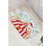 Коврик противоскользящий JoyArty "Цирковые флаги" для ванной, сауны, бассейна, bath_12761